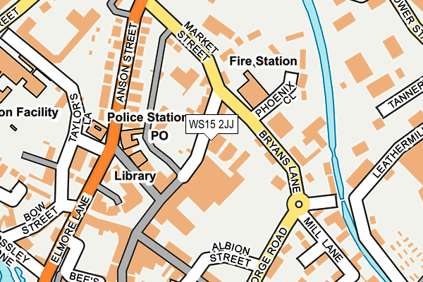 WS15 2JJ map - OS OpenMap – Local (Ordnance Survey)