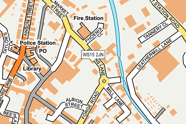 WS15 2JN map - OS OpenMap – Local (Ordnance Survey)