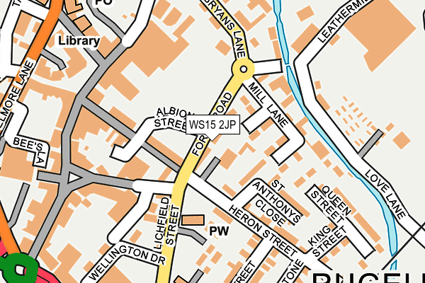 WS15 2JP map - OS OpenMap – Local (Ordnance Survey)