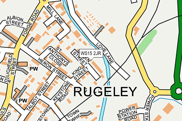 WS15 2JR map - OS OpenMap – Local (Ordnance Survey)