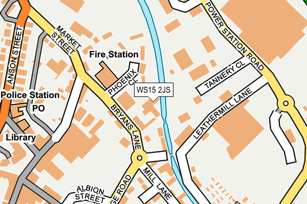 WS15 2JS map - OS OpenMap – Local (Ordnance Survey)