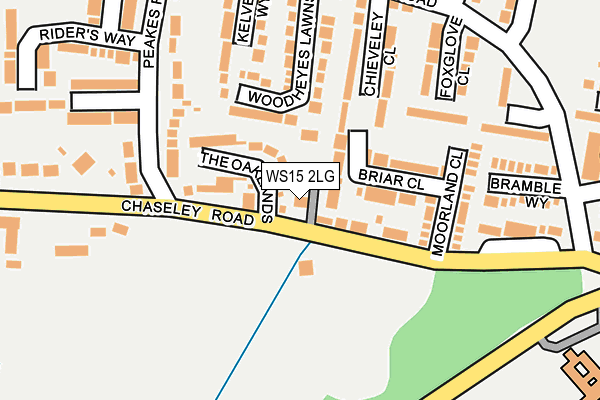 WS15 2LG map - OS OpenMap – Local (Ordnance Survey)
