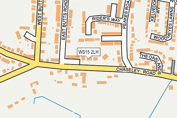 WS15 2LH map - OS OpenMap – Local (Ordnance Survey)