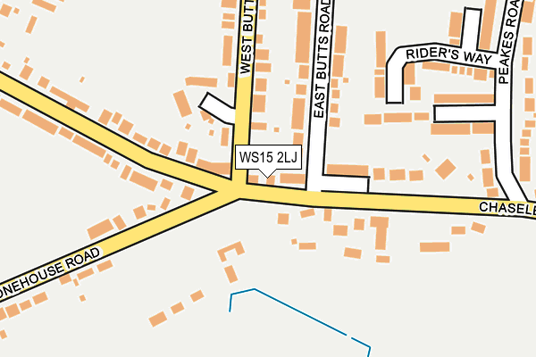 WS15 2LJ map - OS OpenMap – Local (Ordnance Survey)