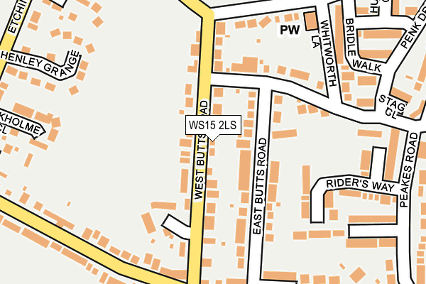 WS15 2LS map - OS OpenMap – Local (Ordnance Survey)