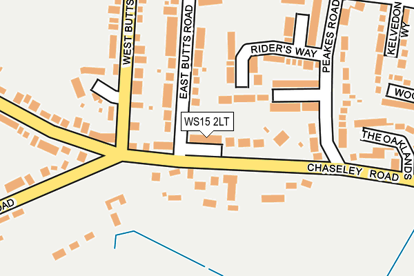 WS15 2LT map - OS OpenMap – Local (Ordnance Survey)