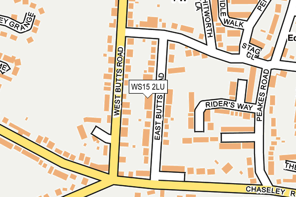 WS15 2LU map - OS OpenMap – Local (Ordnance Survey)