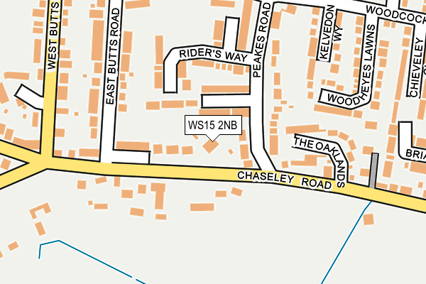 WS15 2NB map - OS OpenMap – Local (Ordnance Survey)