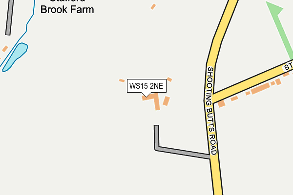 WS15 2NE map - OS OpenMap – Local (Ordnance Survey)
