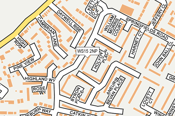 WS15 2NP map - OS OpenMap – Local (Ordnance Survey)