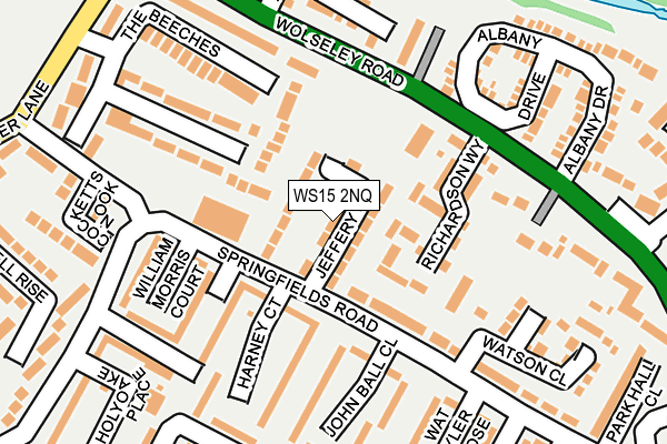 WS15 2NQ map - OS OpenMap – Local (Ordnance Survey)