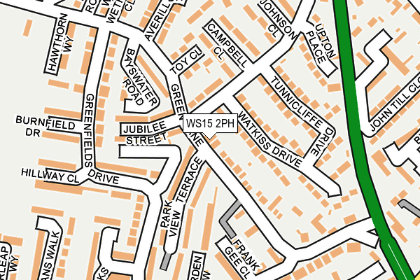 WS15 2PH map - OS OpenMap – Local (Ordnance Survey)