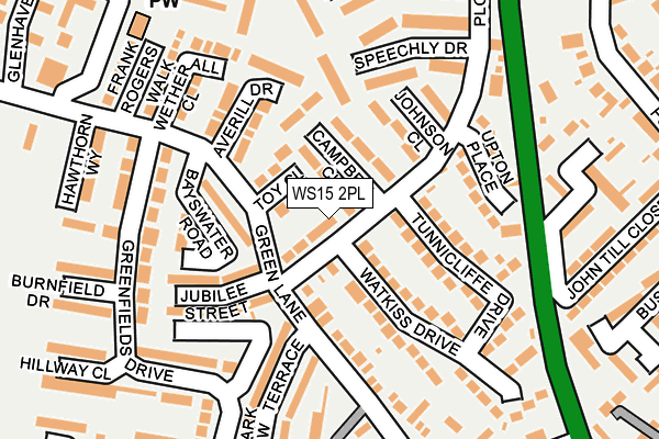 WS15 2PL map - OS OpenMap – Local (Ordnance Survey)