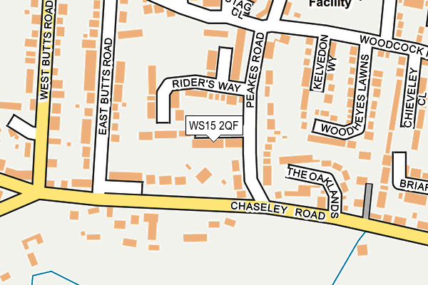 WS15 2QF map - OS OpenMap – Local (Ordnance Survey)