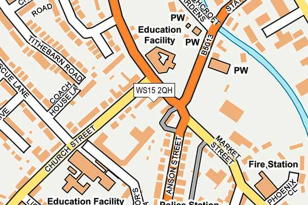 WS15 2QH map - OS OpenMap – Local (Ordnance Survey)