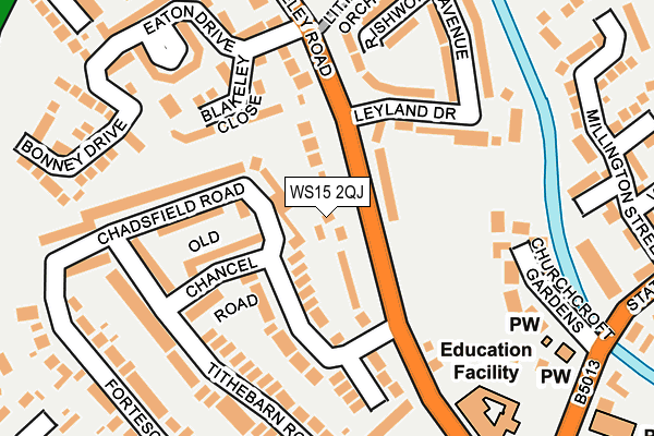 WS15 2QJ map - OS OpenMap – Local (Ordnance Survey)