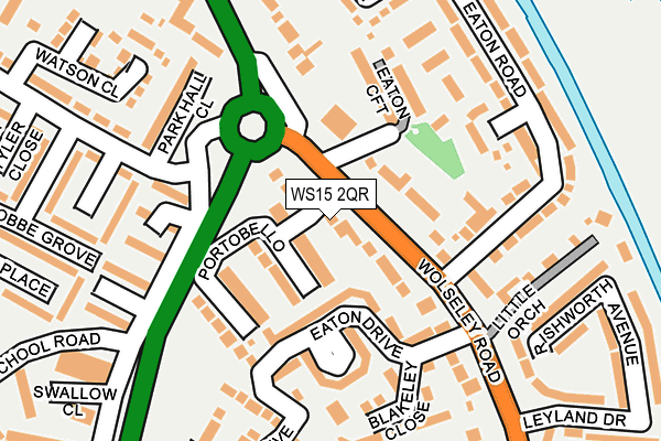 WS15 2QR map - OS OpenMap – Local (Ordnance Survey)