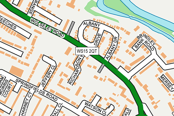 WS15 2QT map - OS OpenMap – Local (Ordnance Survey)