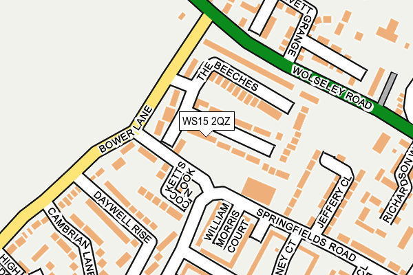 WS15 2QZ map - OS OpenMap – Local (Ordnance Survey)