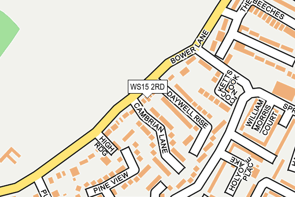 WS15 2RD map - OS OpenMap – Local (Ordnance Survey)