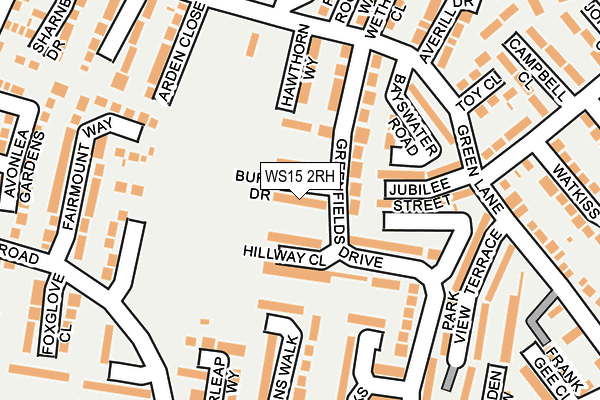 WS15 2RH map - OS OpenMap – Local (Ordnance Survey)