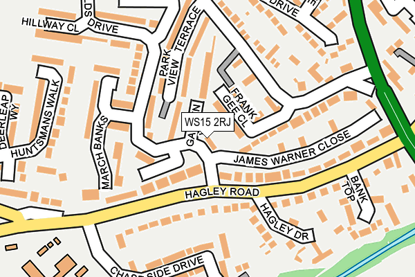 WS15 2RJ map - OS OpenMap – Local (Ordnance Survey)