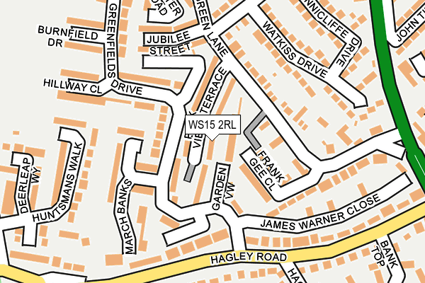 WS15 2RL map - OS OpenMap – Local (Ordnance Survey)