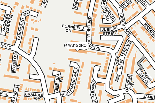 WS15 2RQ map - OS OpenMap – Local (Ordnance Survey)
