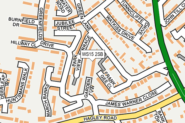 WS15 2SB map - OS OpenMap – Local (Ordnance Survey)