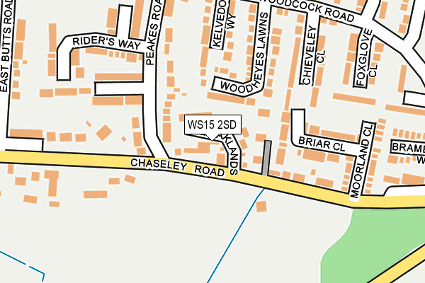 WS15 2SD map - OS OpenMap – Local (Ordnance Survey)