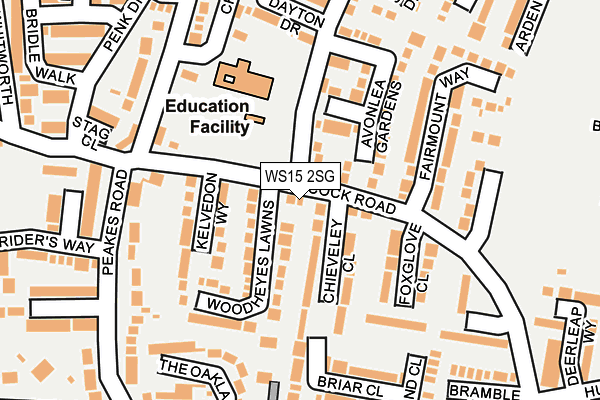 WS15 2SG map - OS OpenMap – Local (Ordnance Survey)