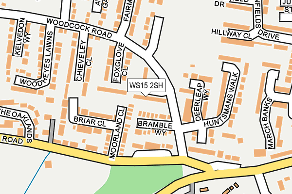 WS15 2SH map - OS OpenMap – Local (Ordnance Survey)