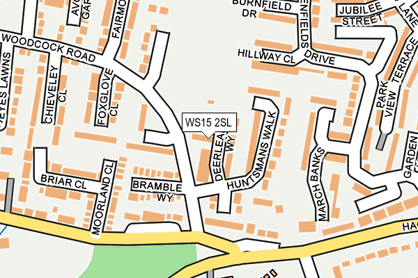 WS15 2SL map - OS OpenMap – Local (Ordnance Survey)
