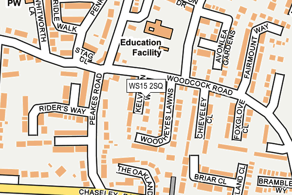 WS15 2SQ map - OS OpenMap – Local (Ordnance Survey)