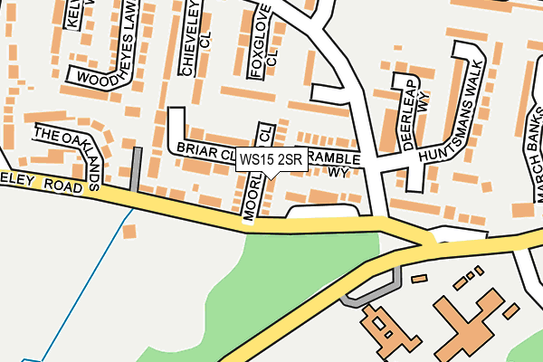 WS15 2SR map - OS OpenMap – Local (Ordnance Survey)