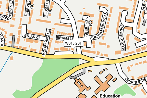 WS15 2ST map - OS OpenMap – Local (Ordnance Survey)