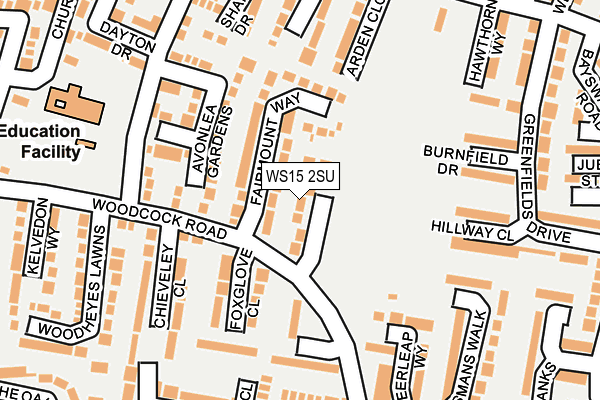 WS15 2SU map - OS OpenMap – Local (Ordnance Survey)