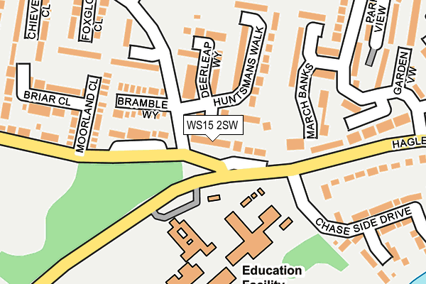 WS15 2SW map - OS OpenMap – Local (Ordnance Survey)
