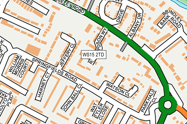 WS15 2TD map - OS OpenMap – Local (Ordnance Survey)