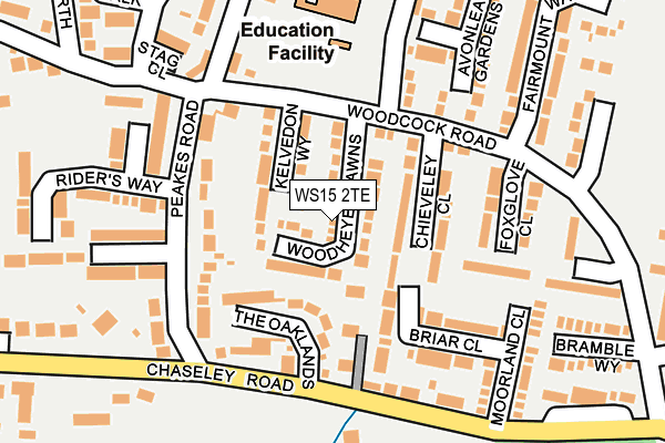 WS15 2TE map - OS OpenMap – Local (Ordnance Survey)