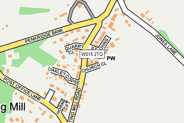 WS15 2TQ map - OS OpenMap – Local (Ordnance Survey)