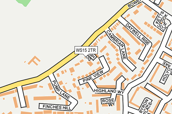 WS15 2TR map - OS OpenMap – Local (Ordnance Survey)