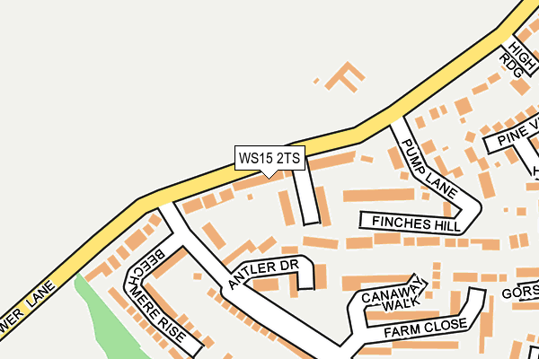 WS15 2TS map - OS OpenMap – Local (Ordnance Survey)