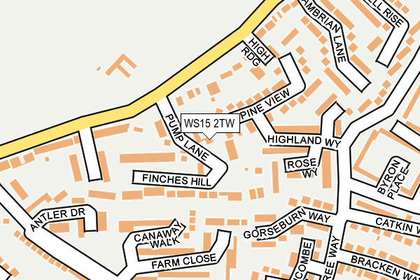 WS15 2TW map - OS OpenMap – Local (Ordnance Survey)