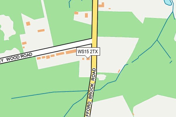 WS15 2TX map - OS OpenMap – Local (Ordnance Survey)