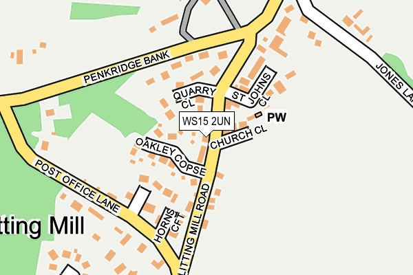 WS15 2UN map - OS OpenMap – Local (Ordnance Survey)