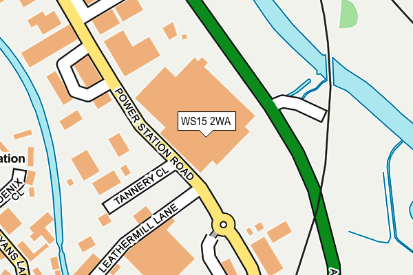 WS15 2WA map - OS OpenMap – Local (Ordnance Survey)