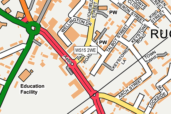 WS15 2WE map - OS OpenMap – Local (Ordnance Survey)