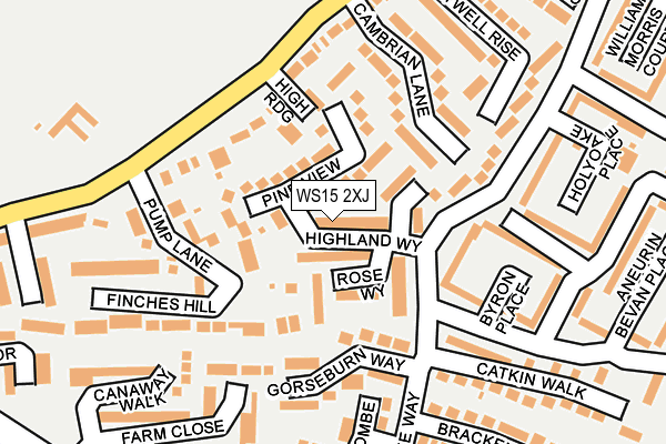 WS15 2XJ map - OS OpenMap – Local (Ordnance Survey)