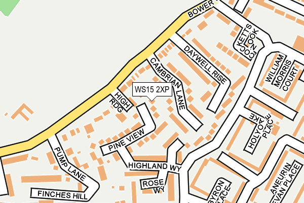 WS15 2XP map - OS OpenMap – Local (Ordnance Survey)
